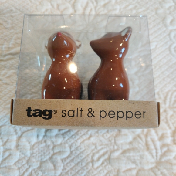 Tag Baby Spotted Reindeer Salt And Pepper Shakers Christmas Holiday Dinner Decor - Picture 6 of 7